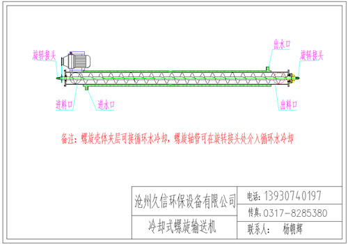 峰峰矿区冷却螺旋输送机图纸设计